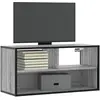 vidaXL Meuble TV sonoma gris 80x31x39,5 cm bois d'ingénierie et métal