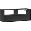 vidaXL Meuble TV noir 100x31x39,5 cm bois d'ingénierie et métal