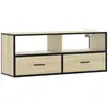 vidaXL Meuble TV chêne sonoma 100x31x39,5cm bois d'ingénierie et métal