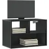 vidaXL Meuble TV noir 60x31x39,5 cm bois d'ingénierie et métal