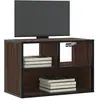 vidaXL Meuble TV chêne brun 60x31x39,5 cm bois d'ingénierie et métal