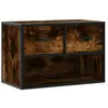Meuble tv chêne fumé 60x31x39,5 cm bois d'ingénierie et métal Vidaxl
