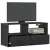 vidaXL Meuble TV noir 80x31x39,5 cm bois d'ingénierie et métal