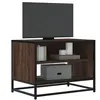 vidaXL Meuble TV chêne marron 61x40x46 cm bois d'ingénierie et métal