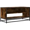 vidaXL Meuble TV chêne fumé 91x40x46 cm bois d'ingénierie et métal