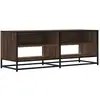 vidaXL Meuble TV chêne marron 120,5x40x46cm bois d'ingénierie et métal