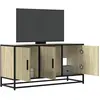 vidaXL Meuble TV chêne sonoma 100x35x50 cm bois d'ingénierie et métal