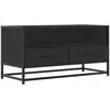 vidaXL Meuble TV noir 80x34,5x40 cm bois d'ingénierie et métal