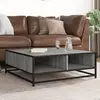 vidaXL Table basse sonoma gris 80x80x30 cm bois d'ingénierie et métal