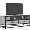vidaXL Meuble TV sonoma gris 100x34,5x40 cm bois d'ingénierie et métal