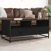 vidaXL Table basse noir 100x50x45 cm bois d'ingénierie et métal