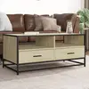 vidaXL Table basse chêne sonoma 100x50x45cm bois d'ingénierie et métal