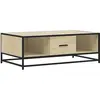 vidaXL Table basse chêne sonoma 100x57x35cm bois d'ingénierie et métal
