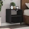 vidaXL Table de chevet murale noir 40x31x39,5 cm