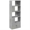 vidaXL Bibliothèque gris béton 70x36x189 cm bois d'ingénierie