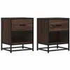 vidaXL Tables de chevet 2 pcs chêne marron 40x31x50 cm bois ingénierie