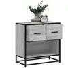 vidaXL Table de chevet sonoma gris 60x31x60 cm bois ingénierie métal