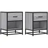 vidaXL Tables de chevet 2 pcs sonoma gris 40x31x50 cm bois ingénierie