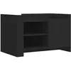 vidaXL Table basse noir 80x50x50 cm bois d'ingénierie