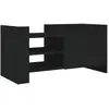 vidaXL Meuble TV noir 80x35x40 cm bois d’ingénierie