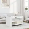 vidaXL Table basse blanc 80x50x50 cm bois d'ingénierie