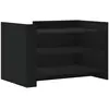 vidaXL Table basse noir 80x50x50 cm bois d'ingénierie