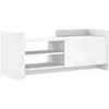 vidaXL Meuble TV Blanc 100x35x40 cm Bois d'ingénierie