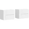 vidaXL Tables de chevet murales 2 pcs blanc 45x30x35 cm