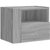 vidaXL Table de chevet murale sonoma gris 45x30x35 cm