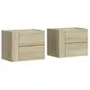 vidaXL Tables de chevet murales 2 pcs chêne sonoma 45x30x35 cm