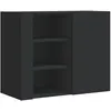 vidaXL Armoire murale noir 75x35x60 cm bois d'ingénierie