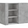 vidaXL Armoire murale gris béton 75x35x60 cm bois d'ingénierie