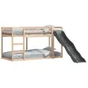vidaXL Lit superposé avec toboggan et échelle 80x200cm bois pin massif