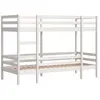 vidaXL Lit superposé Blanc 90x190 cm Bois de pin massif