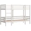 vidaXL Lit superposé Blanc 80x200 cm Bois de pin massif
