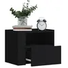 vidaXL Tables de chevet murales 2 pcs noir 45x30x35 cm
