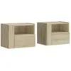 vidaXL Tables de chevet murales 2 pcs chêne sonoma 45x30x35 cm