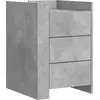 vidaXL Table de chevet gris béton 45x50x65 cm bois d'ingénierie