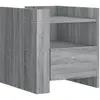 vidaXL Table de chevet sonoma gris 45x50x50 cm bois d'ingénierie