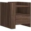 vidaXL Table de chevet chêne marron 45x50x50 cm bois d’ingénierie