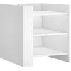 vidaXL Table de chevet blanc 45x50x50 cm bois d’ingénierie