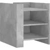vidaXL Table de chevet gris béton 45x50x50 cm bois d'ingénierie