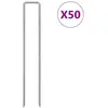 vidaXL Piquets de sol en forme de U 50 pcs 20x4 cm acier galvanisé