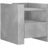 vidaXL Table de chevet gris béton 45x50x50 cm bois d’ingénierie