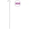vidaXL Piquets de tente 50 pcs 30 cm Ø7 mm acier galvanisé