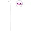 vidaXL Piquets de tente 25 pcs 30 cm Ø7 mm acier galvanisé