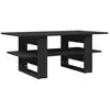 vidaXL Table basse noir 102x55x42 cm bois d'ingénierie