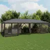 vidaXL Tente de fête avec 12 parois latérales maille anthracite 8x4 m