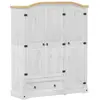vidaXL Garde-robe Corona blanc 151,5x52x186 cm bois de pin massif