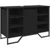 vidaXL Armoire lavabo de salle de bain noir 91x35x60 cm